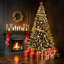 Arbre de Noël 6,5 / 7,5 pi avec lumières pré-éclairées, DEL blanc chaud, charnière automatique, pour la maison / le bureau-1911742496