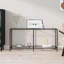 Hannmeike Glass Top Console Table-443084618-443084630
