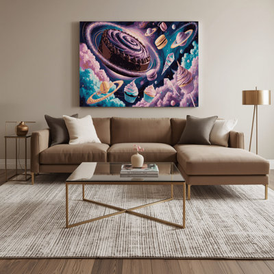 Desserts Galaxy desserts Purple Canvas Wall Art