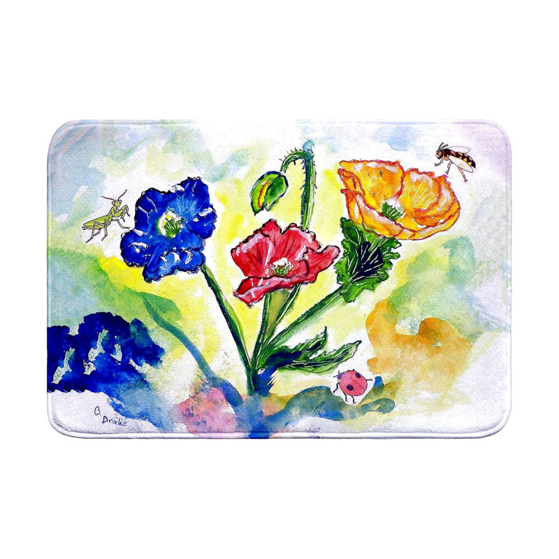 Tapis de bain Bugs & Poppies, Simple - L 24 po x l 36 po