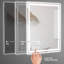 Miroir de salle de bain à DEL avec rétroéclairage et rétroéclairage, technologie anti-buée, éclairage continu à 3 couleurs et à intensité variable, fonction de mémoire, verre trempé incassable-2064801722-2064801667