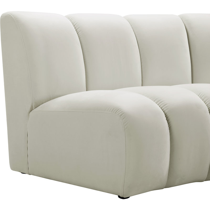 Dabir Velvet Slipper Chair, Cream Velvet