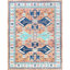 Tapis oriental en laine pure noué à la main de couleur pêche 9 pi x 11 pi 9 po, nœud turc, velours nul, motif village anatolien, noué à la main