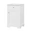 Meuble-lavabo de 20 po avec lavabo, armoire de salle de bain avec porte à fermeture douce, support de rangement et tablette réglable