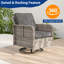 Ensemble de canapé de patio 8 pièces avec chaises berçantes pivotantes, osier en rotin de polyéthylène pour patio, terrasse et cour-271645823-271645820