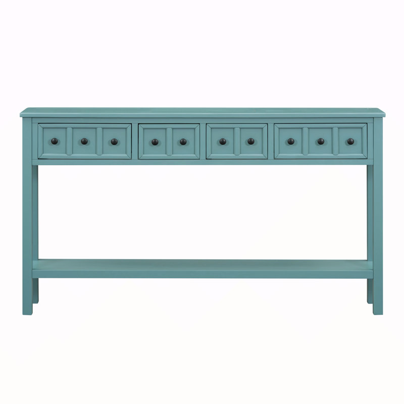 Console d'entrée rustique, Vert turquoise