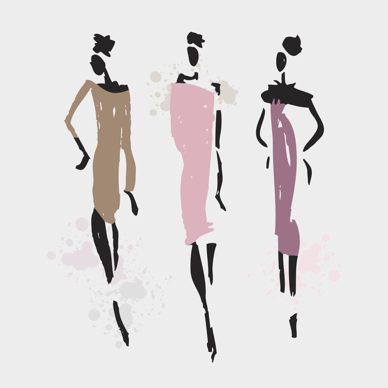 Beautiful Woman Silhouette - Wrapped Canvas Print, 91cm H x 91cm W x 3.8cm D