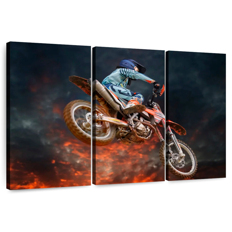 Sireci Fiery Dirt Bike, 42" H x 65" W