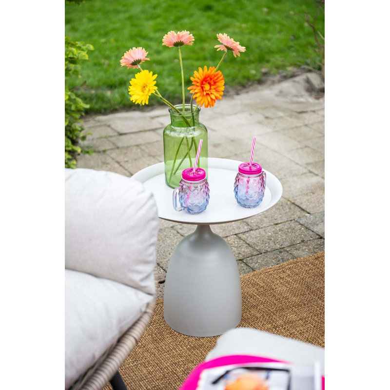 Dannolfo Round Outdoor Side Table , 50cm cm W 50cm cm D, White