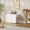 Cat Litter Box Enclosure, Hidden Litter Box Furniture with 2 Doors and Sliders