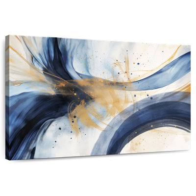 Avery Blue And Beige Abstract Flow