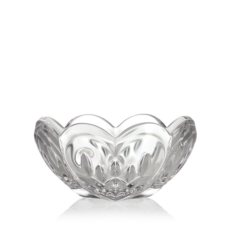 Giftology Lismore Heart Bowl 10cm 4in, Purple Box
