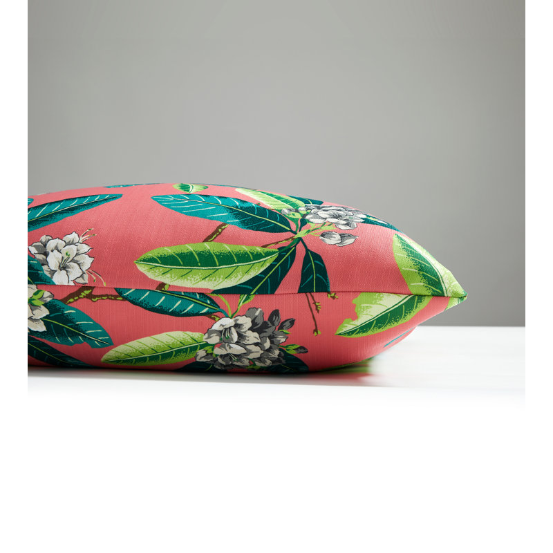 Rhododendron Square Indoor/Outdoor Pillow Cover & Insert, Flamingo