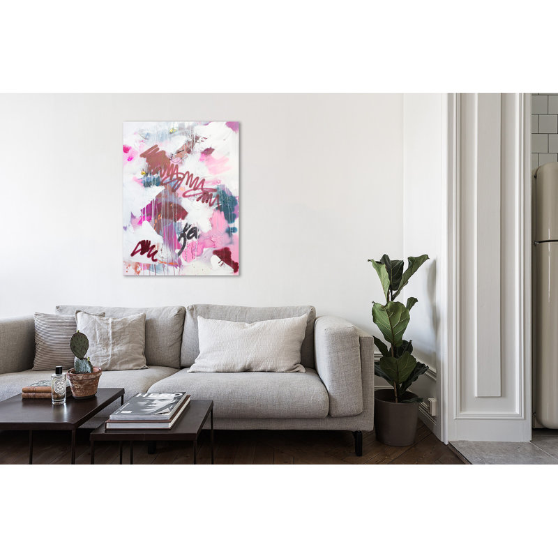 Pink Combustion by Kent Youngstrom - Wrapped Canvas Painting, 122cm H x 91cm W