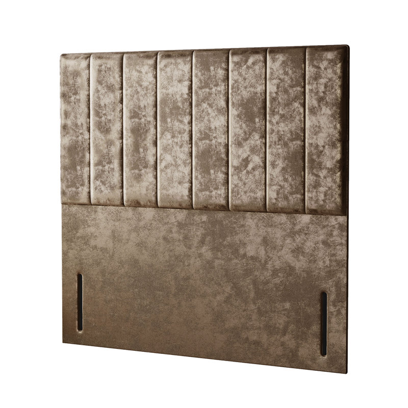 Hedley Upholstered Velvet Headboard, Small Double (4'), Truffle