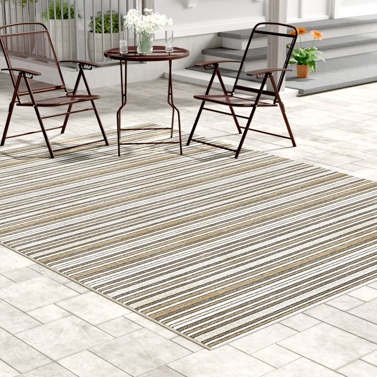 Ellenton Performance Flatweave Striped Indoor / Outdoor Rug