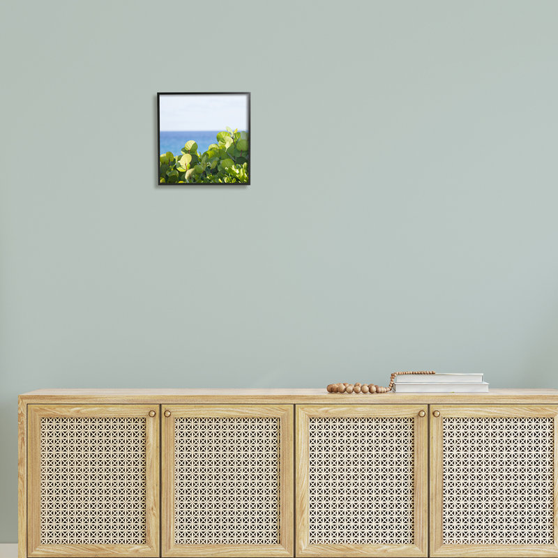 Plantes luxuriantes au loin, Giclée encadrée noir minuit, H 12 po x l 12 po x P 1,5 po