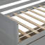 Lit de jour simple en bois massif gris froid avec 2 tiroirs de rangement, aucun sommier nécessaire pour la chambre à coucher et le salon