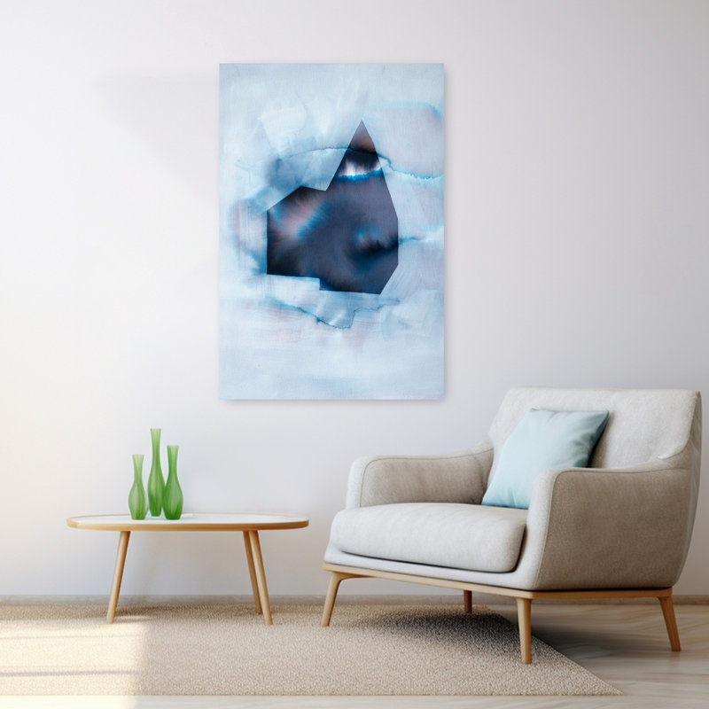 Art géométrique abstrait géométrique contemporain, H 48 po x l 32 po