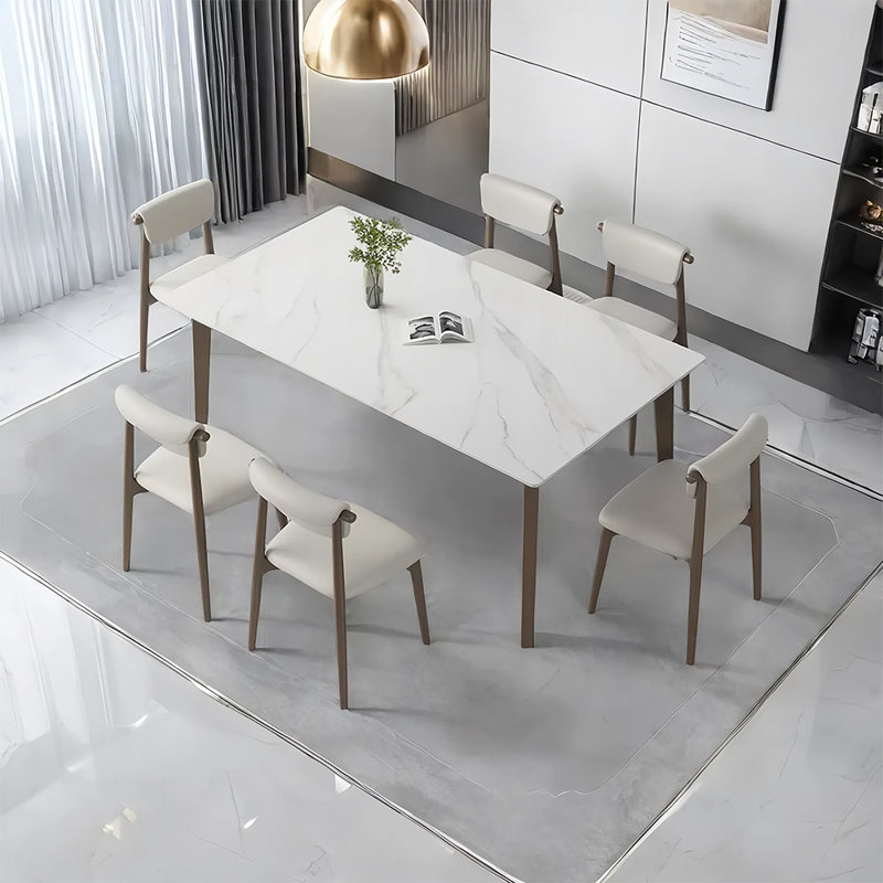 Ensemble de table de salle à manger et de chaises Home Rock Plate, H 29,52 po x L 55,11 po x l 31,49 po