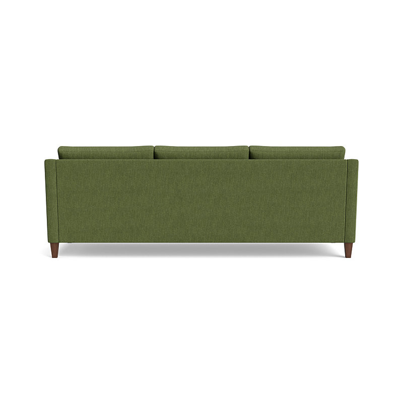 Vera Sofa (95"), Walnut Finish (Angled), Performance Weave - Basil