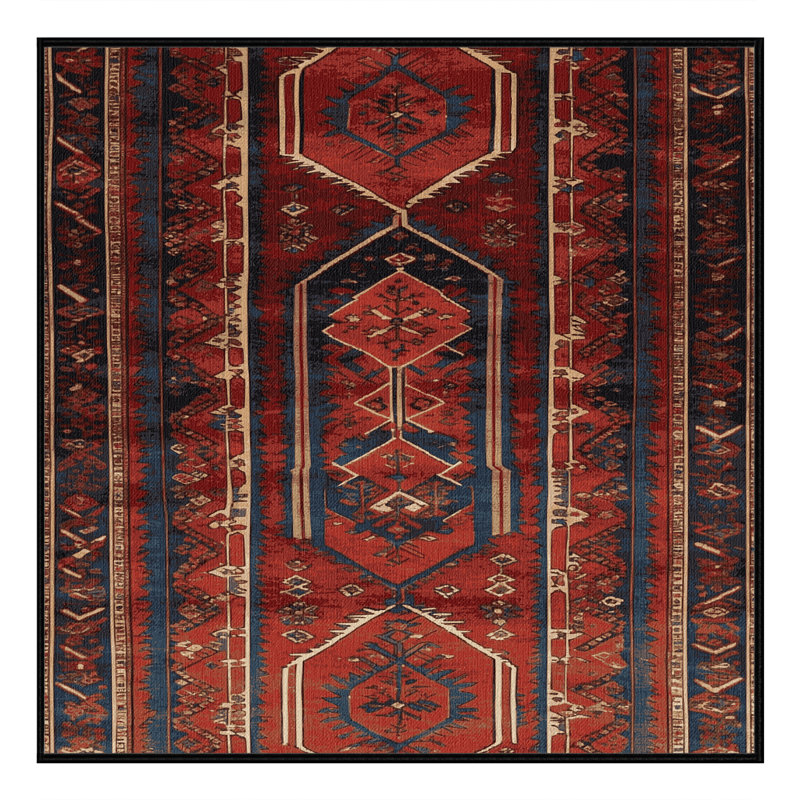 Tapis brun lavable à la machine, Carré 5 pi