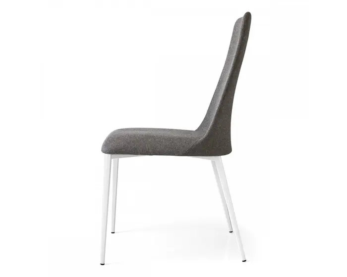 Etoile Upholstered Dining Chair with Metal Legs, Denver Cord/Chromed