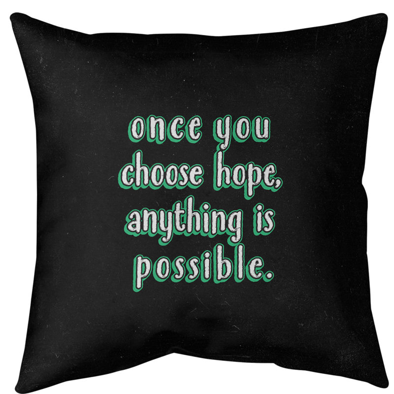 Coussin de sol choisissez Hope, H 36 po x l 36 po, Vert