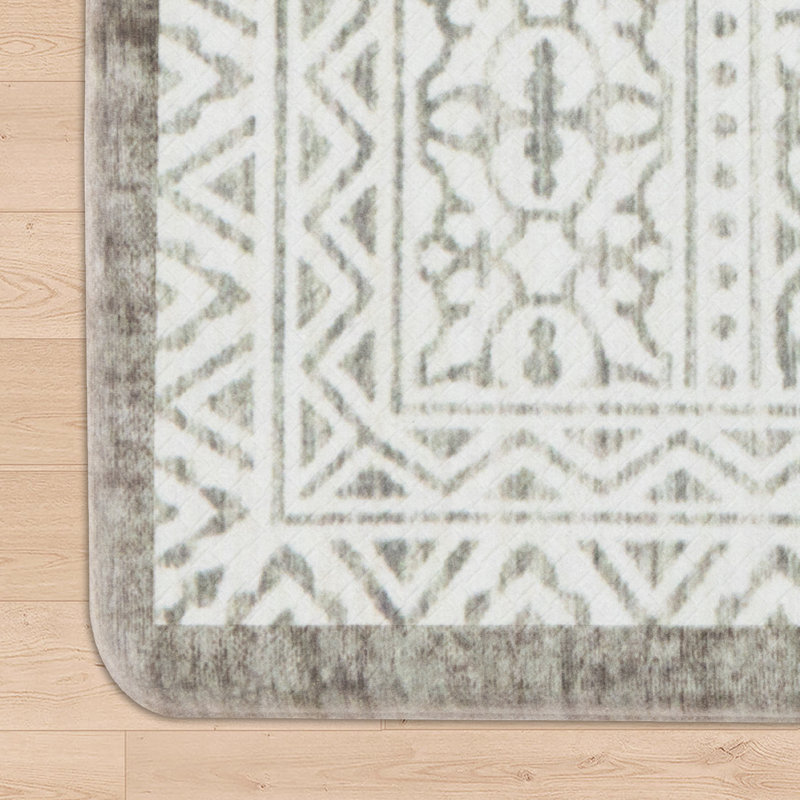  Tapis de bien-être Novelty, Rectangle 48" L x 20" H, Gray Multi Abstract