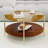 Modern Gold Round Double-Layer Coffee Table