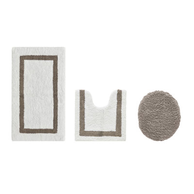 Atle Reversible Cotton Tufted Bath Rug Set