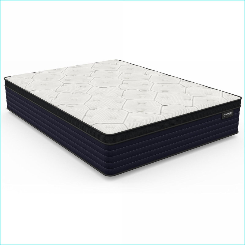 Mattresses | 14\" Firm Euro-Top Cool Copper Memory Foam Hybrid, Greenguard Gold, Made in USA, California King | White | Foam+Spring