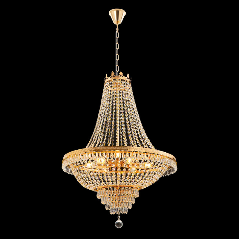 Sato 9 - Light Dimmable Empire Chandelier, Gold