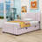Twin Velvet Upholstered Platform Bed with Trundle-106897440