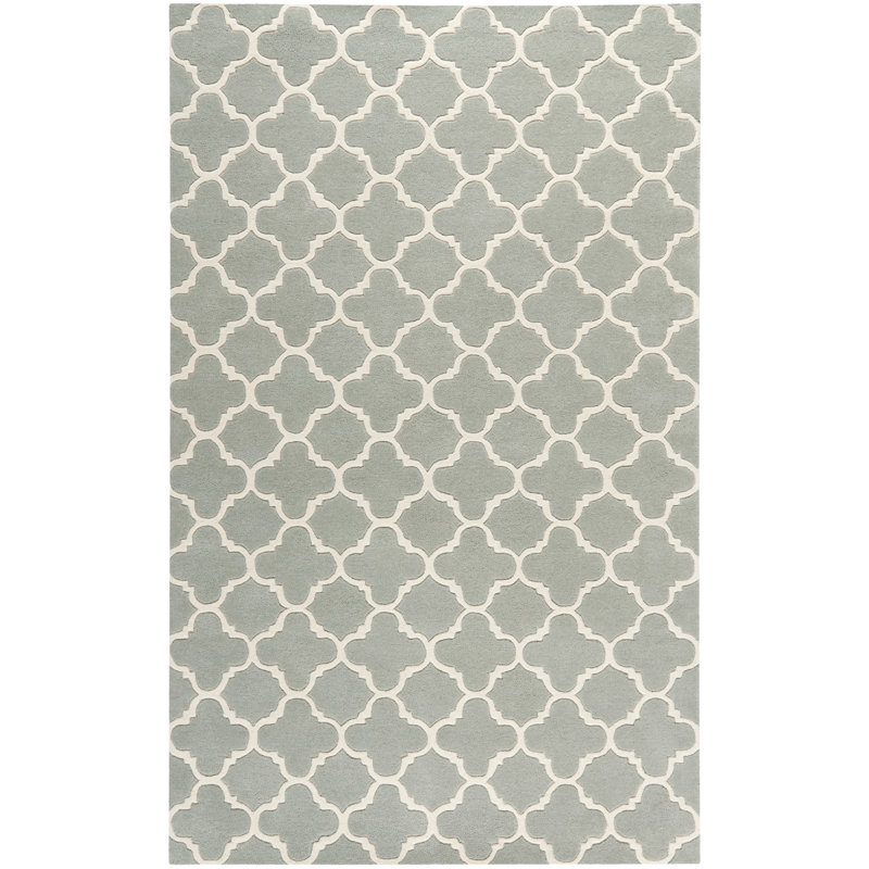 Geometric Wool Hand Woven Area Rug, Rectangle 183 x 274cm