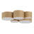 5-Light Hand Woven Drum Flush Mount