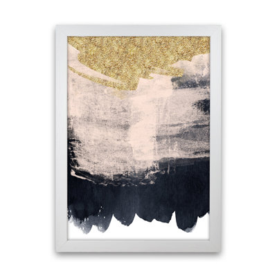 Lux Full Navy And Pink Paint Strokes by Pixy Paper - Print