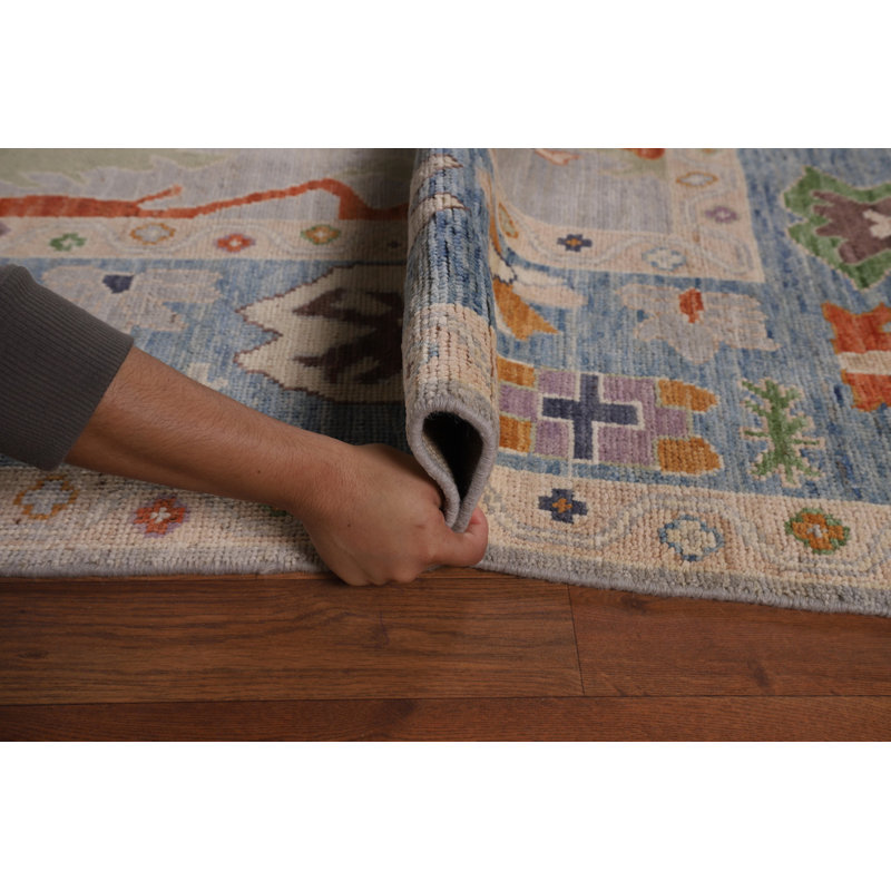 Vegetable Dye Oushak Turkish Area Rug 8