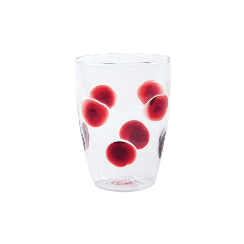 Handmade Drinking Glass, Red