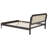 Queen Bed Frame With Rattan Headboard, Bed Frame With LED Lights, Boho Platform Bed Frame With Wooden Support Legs-1856335873