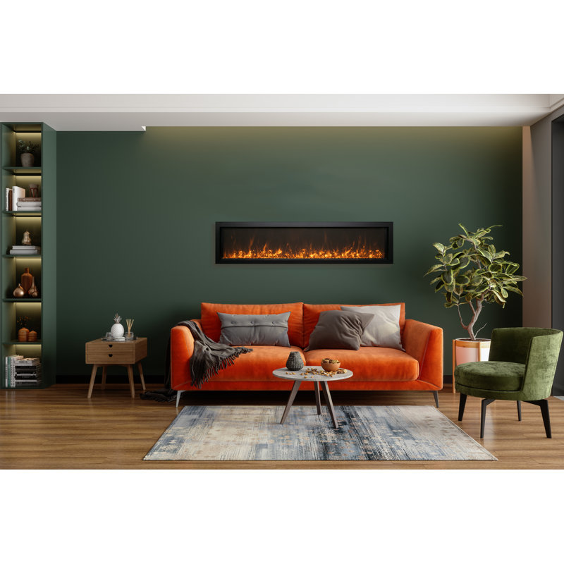 Remii 55" Black Wall Mounted Electric Fireplace