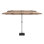 Parasol de marché rectangulaire de 156 po x 78 po avec base incluse, parasol de marché rectangulaire double face à 2 niveaux