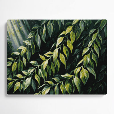 Art mural en métal Botanical Philodendron
