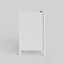 Meuble-lavabo simple 36 po Scalloped - blanc - sans comptoir - boutons noirs-123430961-123430959