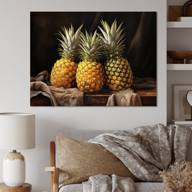 Juice Pineapple Bliss sur impression sur toile, H 12 po x l 20 po x P 1 po, Toile tendue