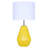 Mereus 1 Light Table Lamp With Mustard Yellow And Chrome Finish And White Shade