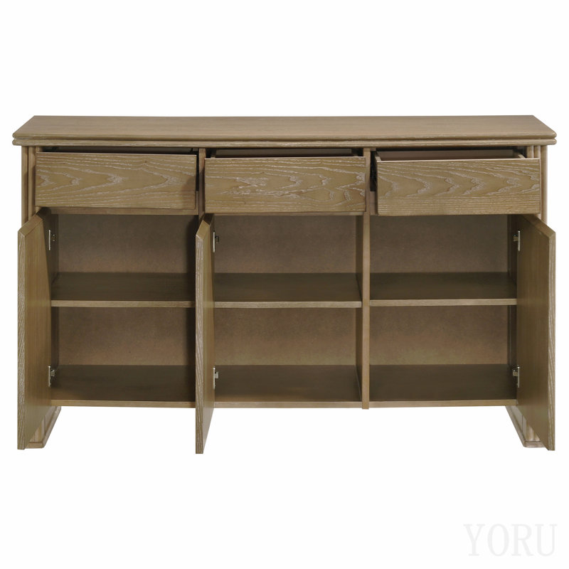Light Brown 3-Door Sideboard Server