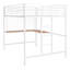 Lit mezzanine en métal avec bureau, grille en métal, structure en acier robuste, solution de rangement et d'étude fonctionnelle et peu encombrante pour n'importe quelle pièce-384479383