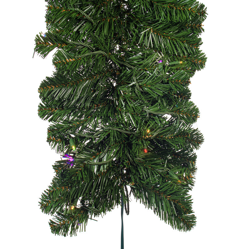 Vickerman Bangor Mixed Pine Artificial Christmas, Warm White LED Mini Lights., 9' L x 14" H
