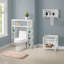 Banc de rangement rembourré avec tablettes